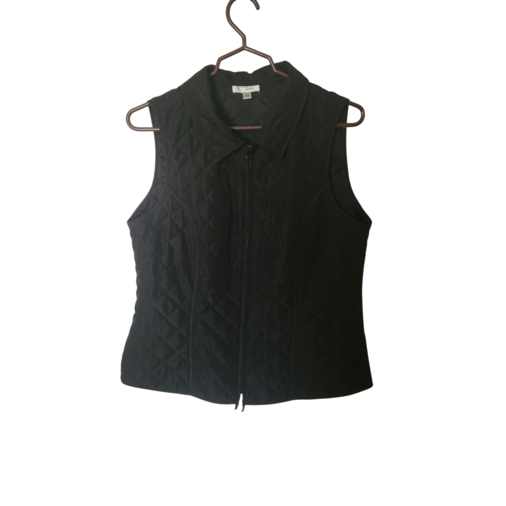 Kim Rogers Black Quilted Vest